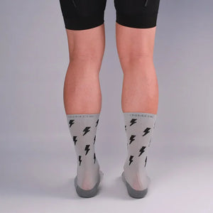 NMDK Speed Demon Socks - Vapour Grey | High-Performance PROLEN Yarn Cycling Socks