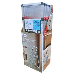 Ard 3 Step Aluminium Slim Step Ladder with Hand Rail