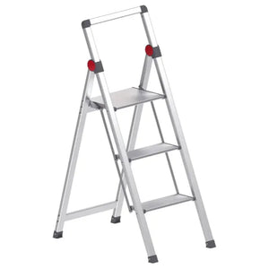 Ard 3 Step Aluminium Slim Step Ladder with Hand Rail