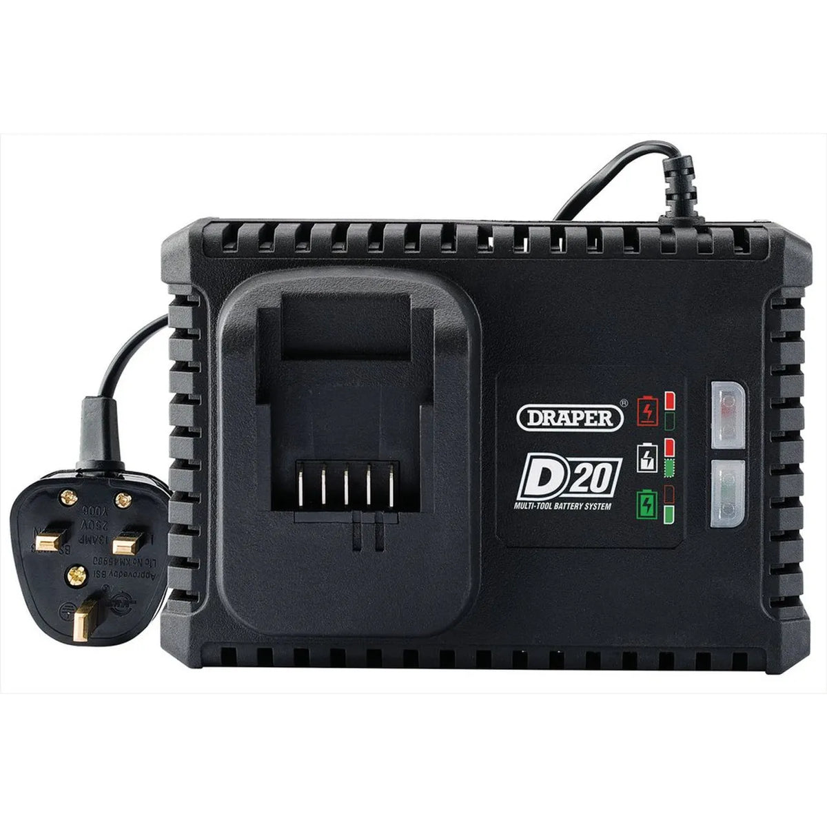Draper D20 20V Li-ion Fast Battery Charger, 4A