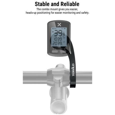 ToWild Bike Computer Bracket Handlebar Extension Front Mount For Garmin, Igpsport GPS Computer