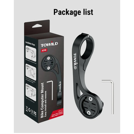 ToWild Bike Computer Bracket Handlebar Extension Front Mount For Garmin, Igpsport GPS Computer