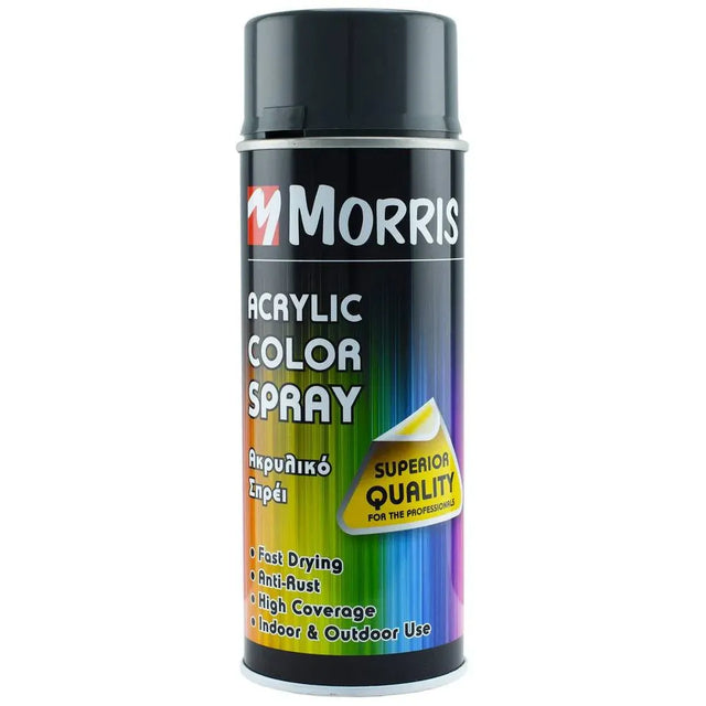 Morris High Gloss Acrylic Spray Paint Traffic Grey B 400ml - RAL 7043