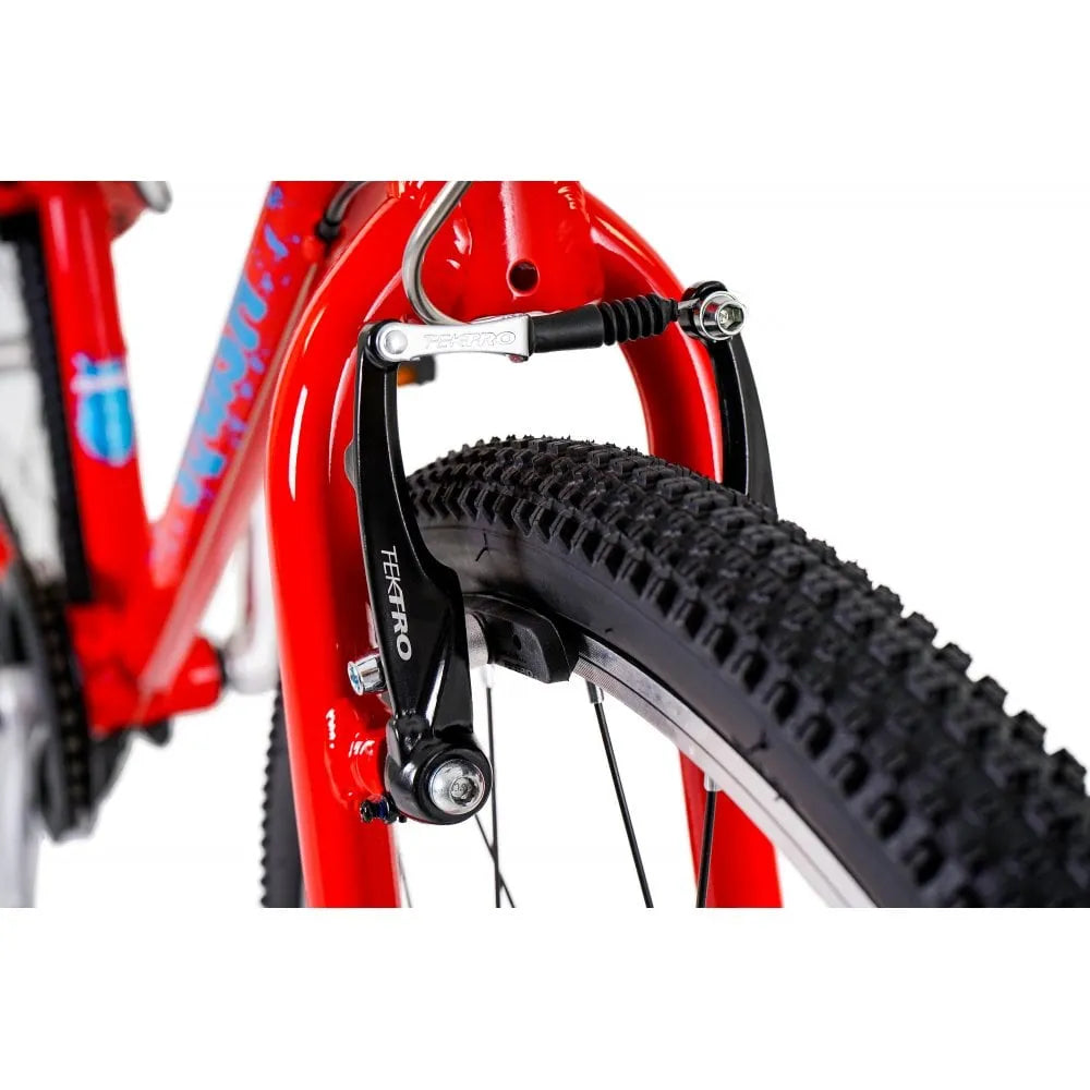 Squish 26" Kids Bike 13" Frame - Lightweight Alloy Frame, 8-Speed Shimano, Red