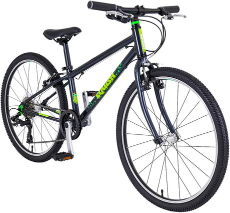 Squish Dark Grey 24" Kids Bike | 11" Frame, Lightweight Aluminium, 8-Speed Gears for Ages 8-11