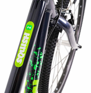 Squish Dark Grey 24" Kids Bike | 11" Frame, Lightweight Aluminium, 8-Speed Gears for Ages 8-11