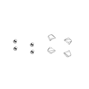SRAM Chainring Bolt Kit 4x2 M8x4.75x8.75 Aluminum 94/107 BCD Black | Set of 4