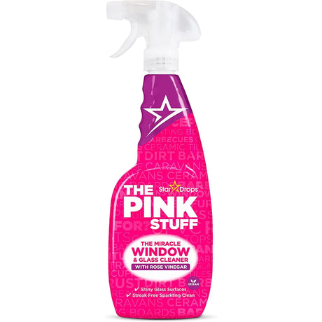 The Pink Stuff Miracle Window & Glass Cleaner with Rose Vinegar 750ml