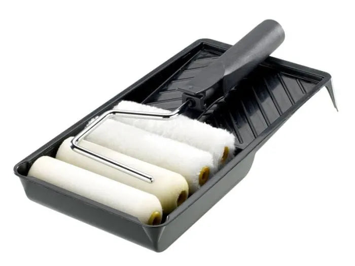Stanley Tools 100mm (4") Paint Roller Kit with 4 Sleeves - STASTRMS1LL