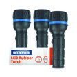 Status ST-TR2D Rubber Torch - LED Light with Wrist Strap, 2D Battery