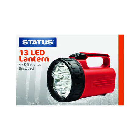 Status T-TR4D LED Lantern - 13 LED Torch with 4D Batteries, Red