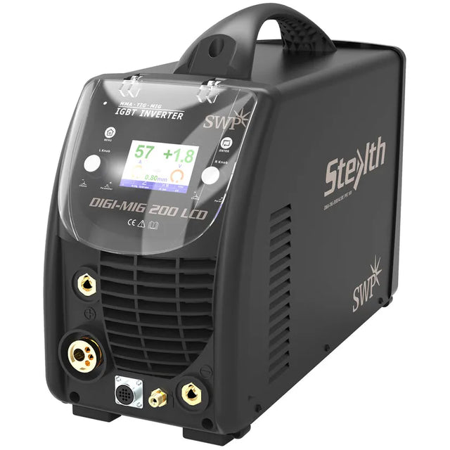 Stealth Digi-Mig 200 LCD PFC Multiprocess MIG Welding Machine 9005H - 110V/230V, Multi-Process, LCD Display