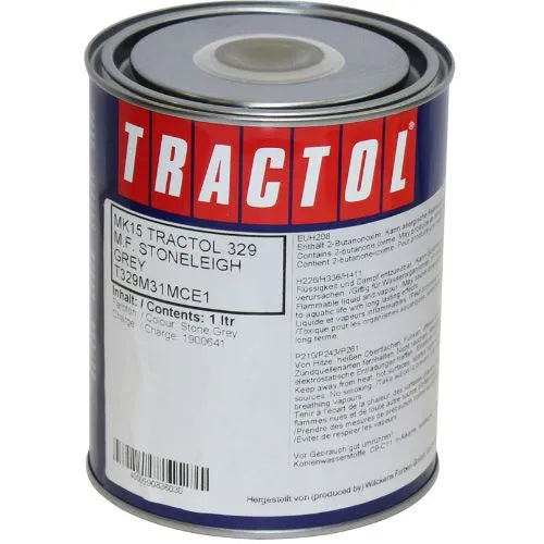 Tractol Paint MF Stoneleigh Grey - 1 Litre for Agricultural & Construction Equipment