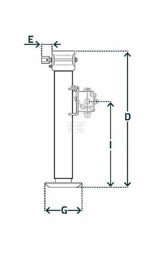 STRLR3102 Swivel Stand Jack | 1300kg Capacity | Ø57x425mm | Zinc-Plated