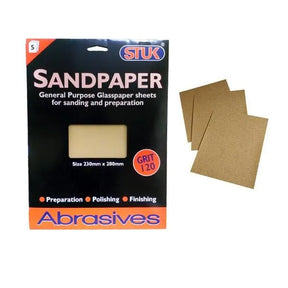 Stuk Sandpaper 120 Grit Pack of 5