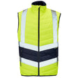 Supertouch 2 Tone Hi Vis Puffer Bodywarmer | Yellow/Navy Quilted Safety Vest