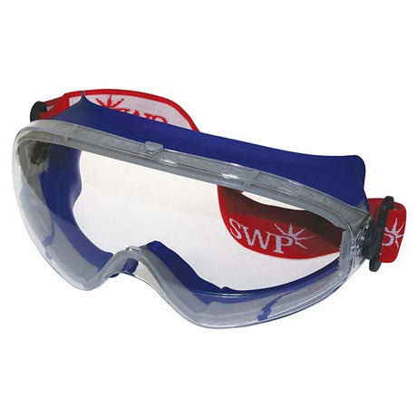 SWP Ski Wide Vision Clear Lens Safety Goggles | Adjustable Strap - 1508