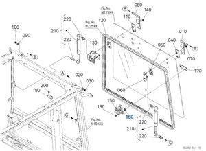 T0180-83540 Kubota Rear Window Gasket for Cab Tractors