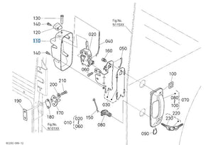 T0270-85150 Kubota Left-Hand Door Lock Cover for Cab Tractors