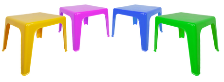 Multi-Colored Stackable Plastic Table - Indoor & Outdoor 