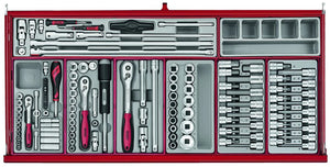Teng Tools 38" Roller Cabinet TT Tool Kit 205 Pieces Red