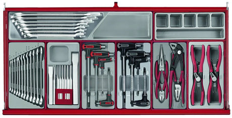 Teng Tools 38" Roller Cabinet TT Tool Kit 205 Pieces Red