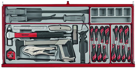 Teng Tools 38" Roller Cabinet TT Tool Kit 205 Pieces Red