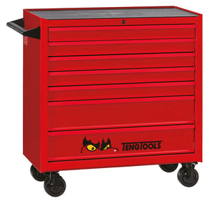 Teng Tools 38" Roller Cabinet TT Tool Kit 205 Pieces Red
