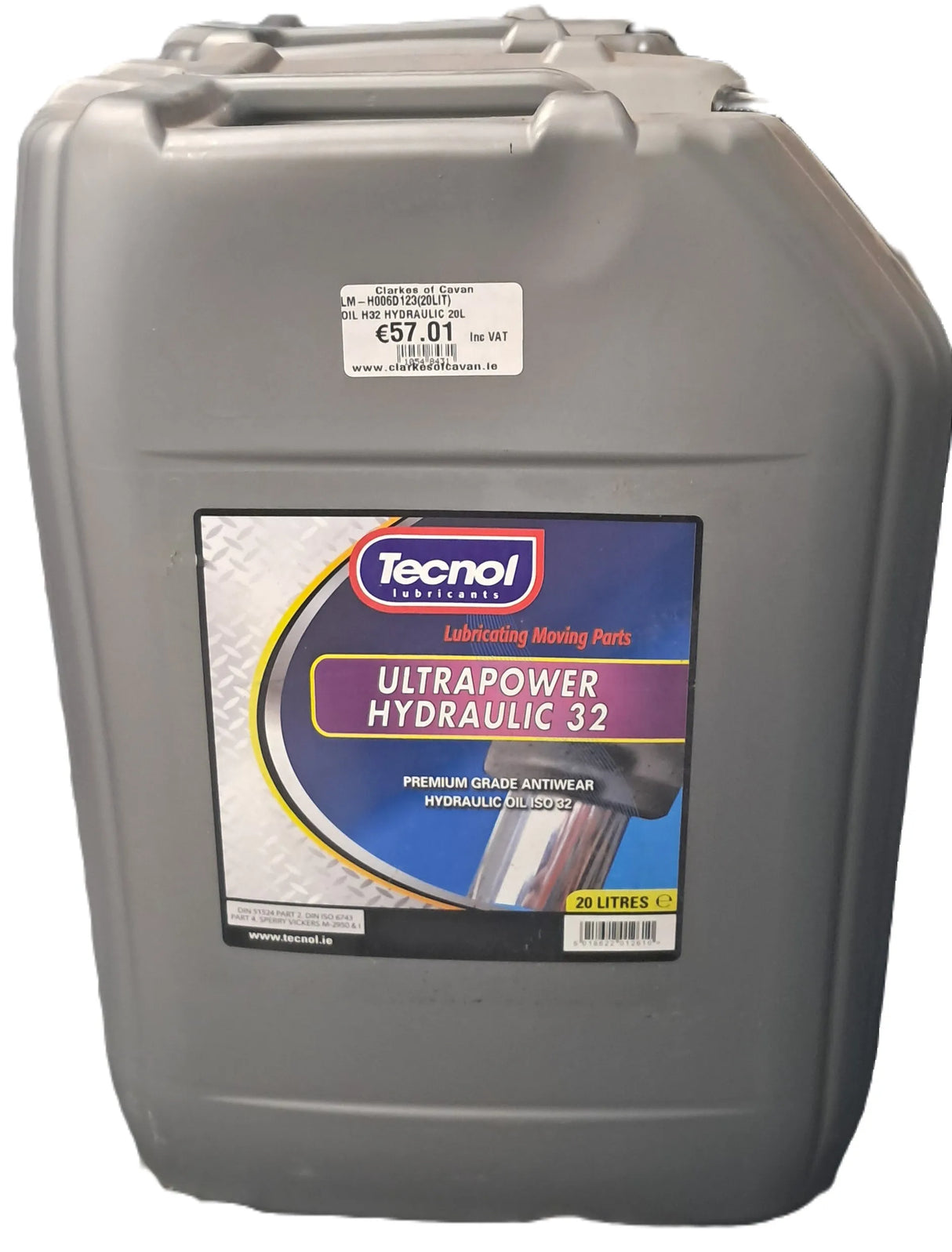 Tecnol Ultrapower Hydraulic Oil 32 20L | High-Performance Hydraulic Fluid