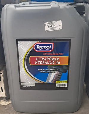 Tecnol Ultrapower Hydraulic Oil 46 20L | Heavy-Duty ISO VG 46 Hydraulic Fluid