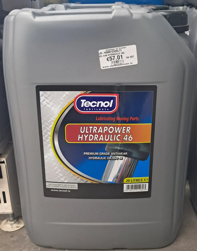 Tecnol Ultrapower Hydraulic Oil 46 20L | Heavy-Duty ISO VG 46 Hydraulic Fluid