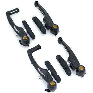 Tektro V-Brakes Black (Set of 4) - Reliable Stopping Power for V-Brake Bikes