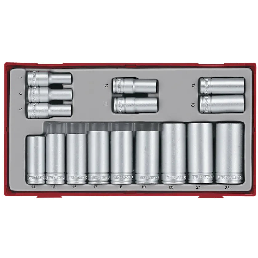 Teng Tools 3/8" Socket Set 12 pt (16 pcs)