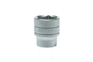 Teng Tools 1/2" Drive 28mm Standard Socket - 6-Point, Satin Finish