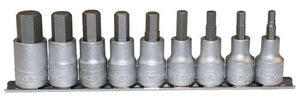 Teng Tools 1/2in Drive M1212 Hex Socket Clip Rail Set, 9 Piece