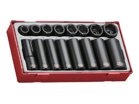 Teng Tools 1/2" Drive Impact Socket Set 16 piece
