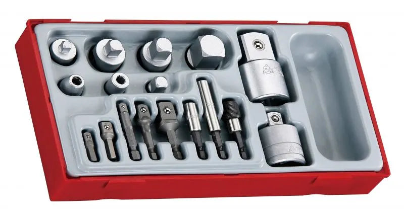 Teng Tools 17 Piece Mixed Drive Socket & Bit Adaptor Set