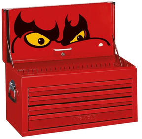 Teng Tools 26" Tool Chest 4 Drawer Classic Red (TC804EV) - Heavy Duty Mobile Storage