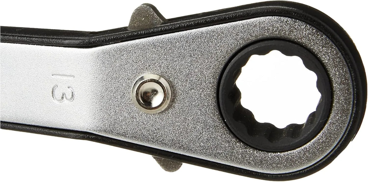 Teng Tools 681013 Rors Wrench 10x13mm - Reversible Ratcheting Ring Spanner, 25° Offset