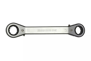 Teng Tools 682122 21 x 22mm Ratcheting Offset Ring Spanner - Double Ended, 18 Teeth, Chrome Vanadium
