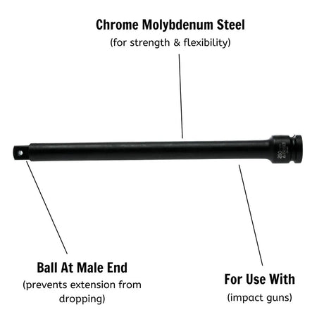 Teng Tools 1/2" Impact Extension Bar ANSI 250mm