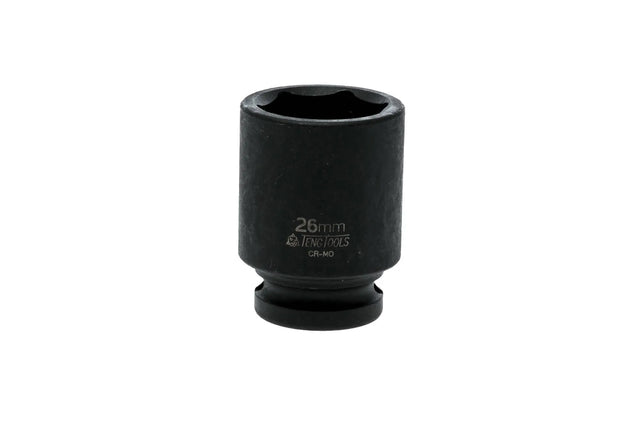 Teng Tools 920526-C 26mm 1/2" Drive 6-Point Regular Metric Impact Socket - Chrome Molybdenum