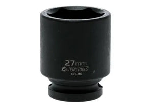 Teng Tools Impact Socket Hexagon 6 Point 1/2" Drive 27mm