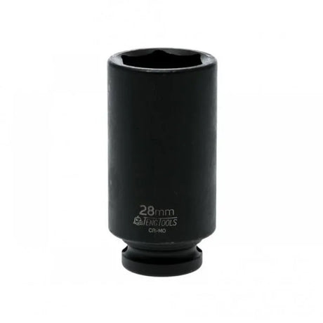 Teng Tools 920628N 28mm Deep Impact Socket - 1/2" Drive, 6-Point Hex, Chrome Molybdenum