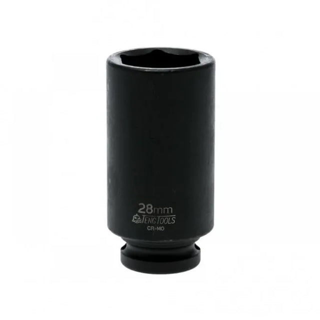 Teng Tools 920628N 28mm Deep Impact Socket - 1/2" Drive, 6-Point Hex, Chrome Molybdenum