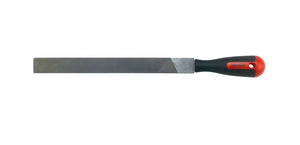 Teng Tools FLFT10 10" Flat Hand File - High Carbon Steel, 2nd Cut, Bi-Material Handle