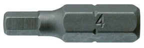 Teng Tools HEX2500303 3mm Hex Bits - 25mm Long, 1/4" Hex Drive (Pack of 3), S2 Steel