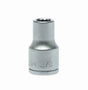 Teng Tools M120112-C 1/2" Drive Socket - 3/8" AF, 12-Point Bi-Hex, Satin Finish