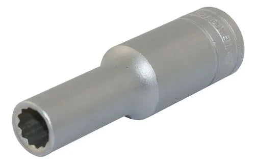 Teng Tools M120615-C 1/2" Drive 15mm Deep Socket – 12-Point Bi-Hex, Chrome Vanadium