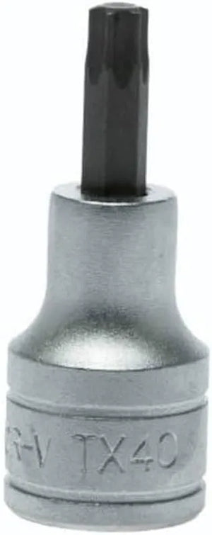 Teng Tools M121240T-C 1/2" TX40 Bit Socket with Clip – CrV S2 Steel